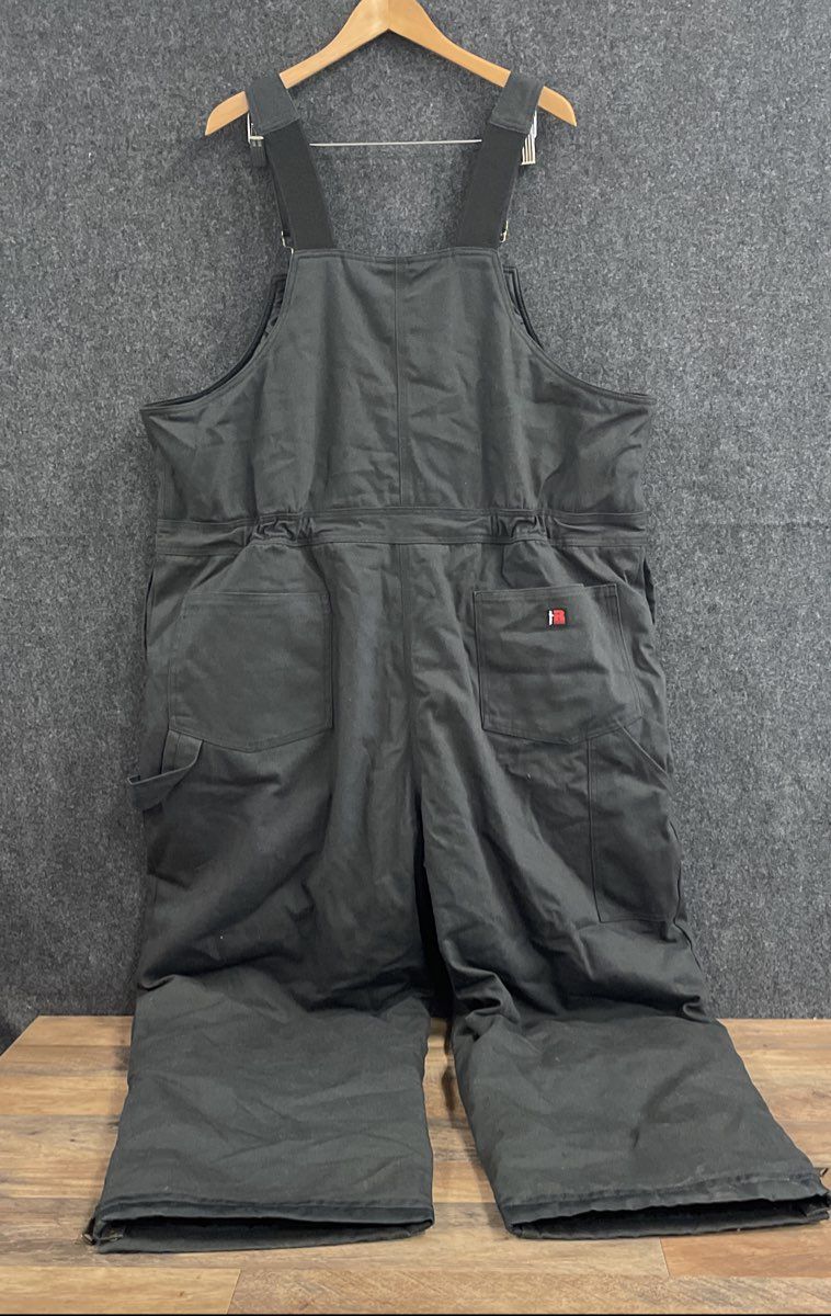 Wrangler RIGGS Men's Black Insulated Canvas Bib Overalls Workwear Sz 2XL