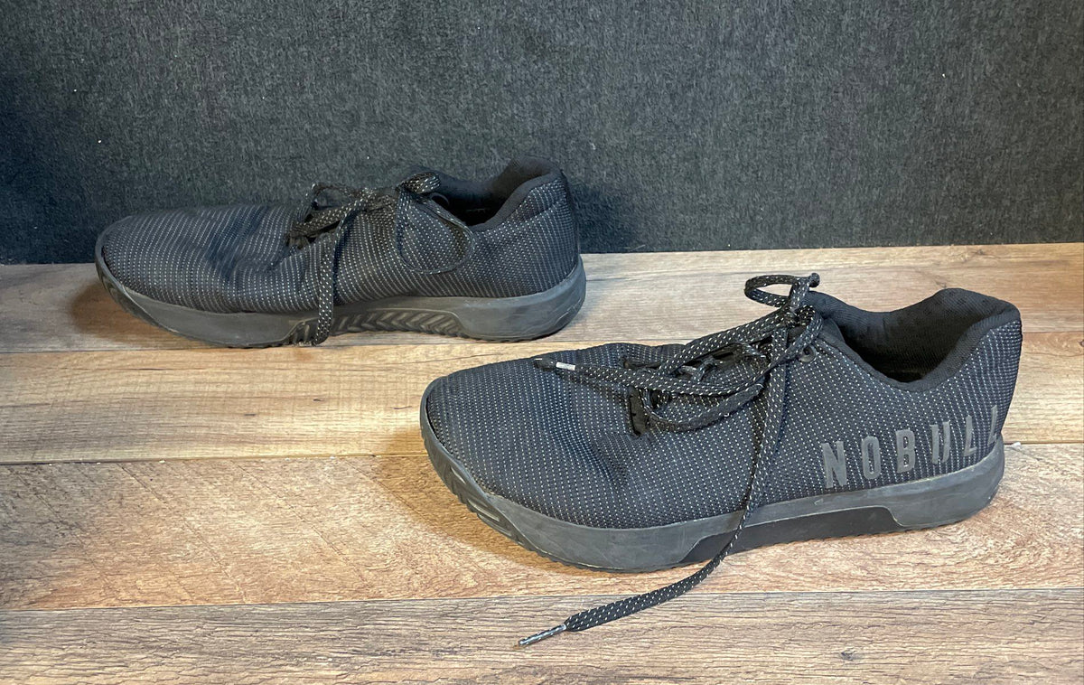 NOBULL Trainer Black White Micro Dot Training Shoes Men's 12 Women's 13.5