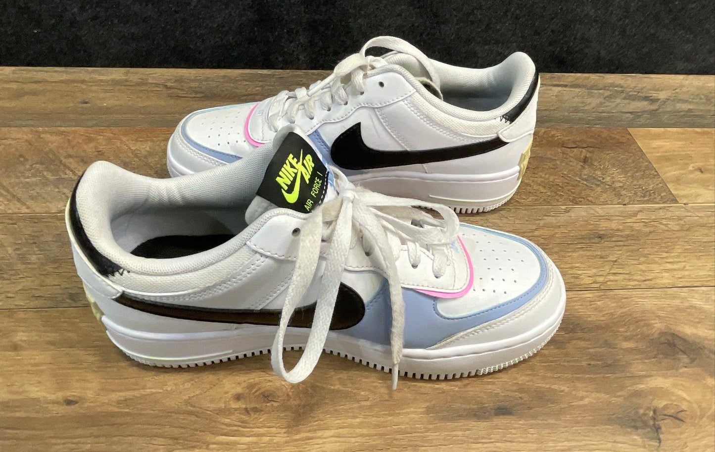 Nike Air Force 1 Shadow White Black Pastel Women's Size 8