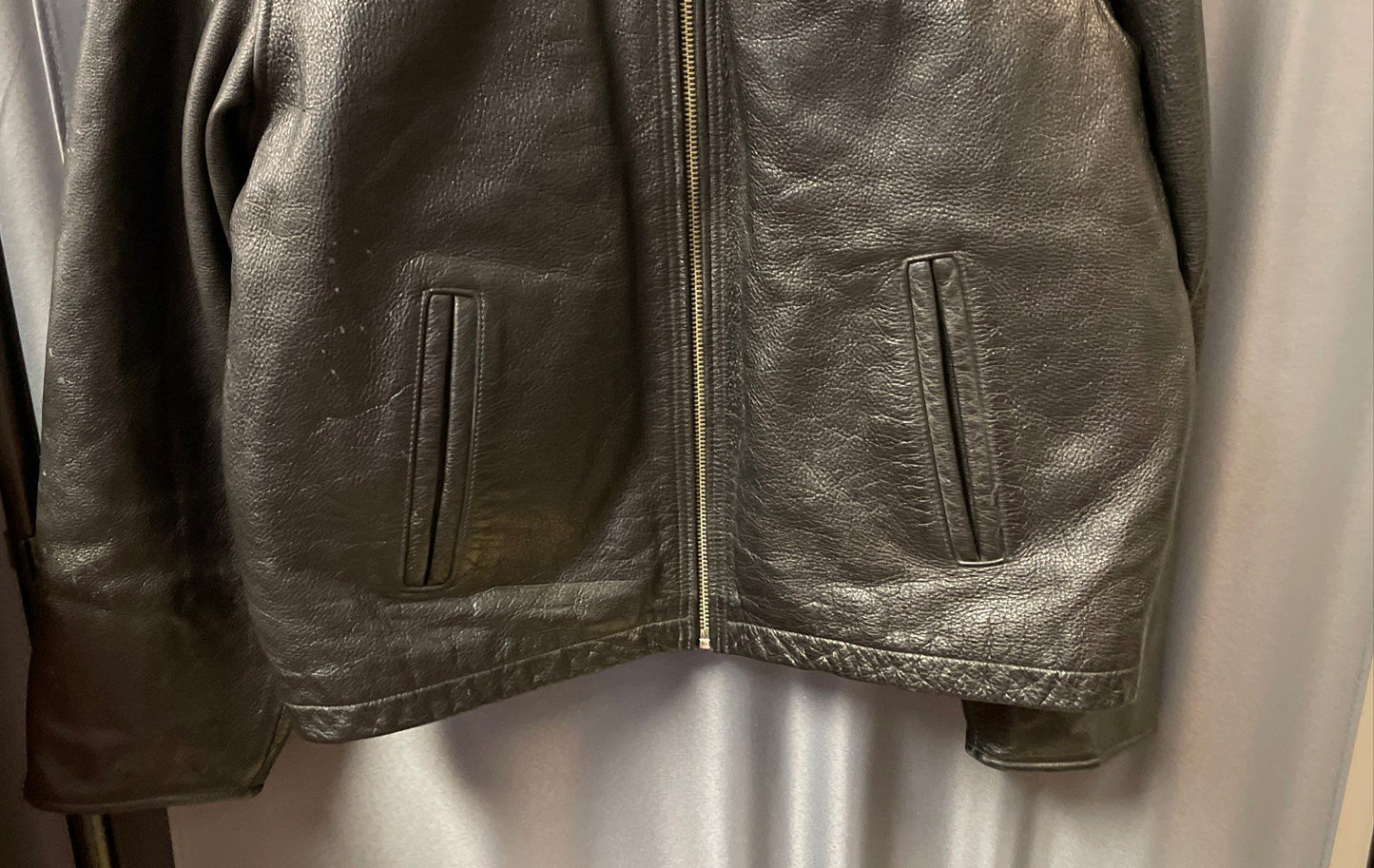 Vintage 90s Wilsons Leather Men's Black Thinsulate Insulated Jacket Size Medium