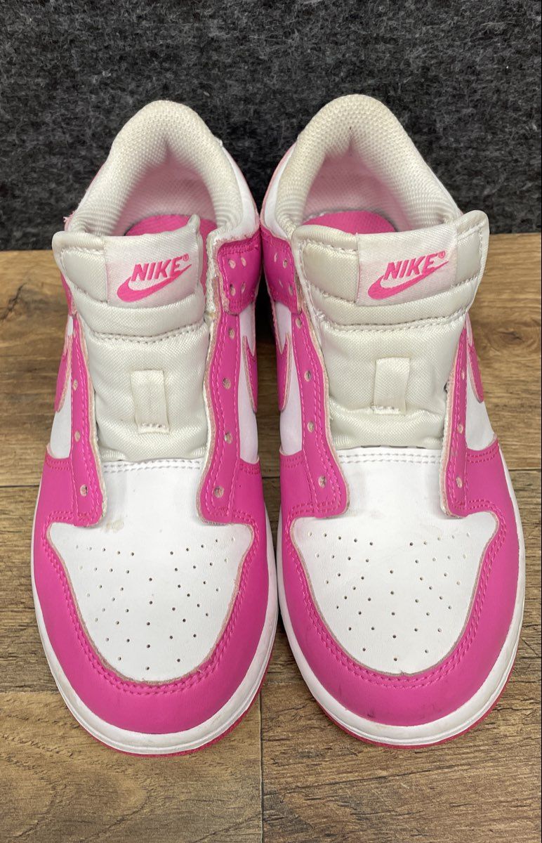 Nike Dunk Low Active Pink White Kids' Sneakers FB9108-102 Size 2.5Y