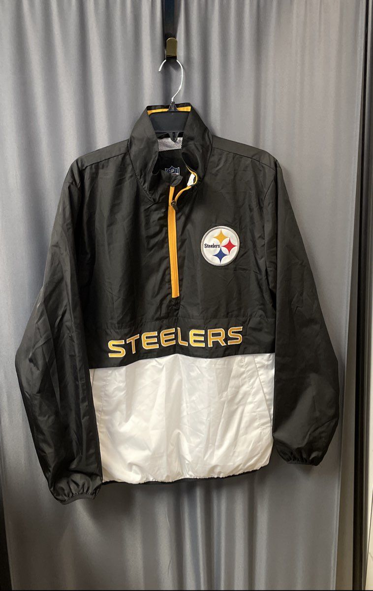 G-III NFL Men's Pittsburgh Steelers 1/2 Zip Windbreaker Pullover Jacket Sz M