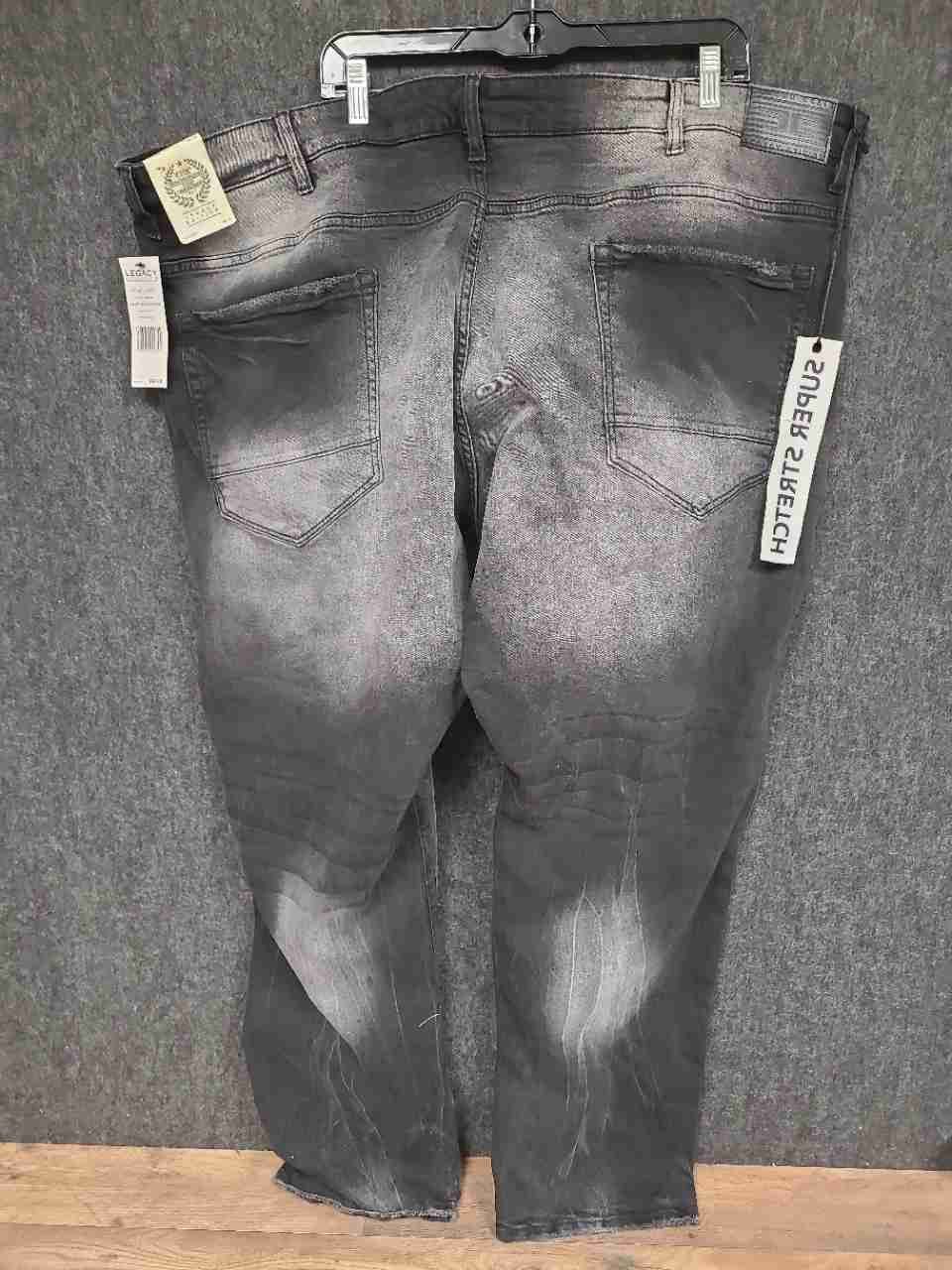 Jordan Craig Men's Collins Jeans Black Gray Acid Wash Distressed Sz 50x32 NWT