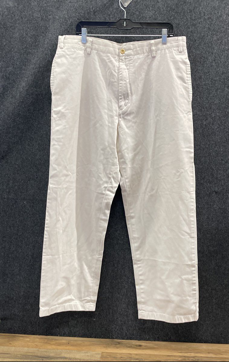 Nautica Men's Clipper Relaxed Fit Chino Pants Lot of 2 Khaki White Sz 38x32