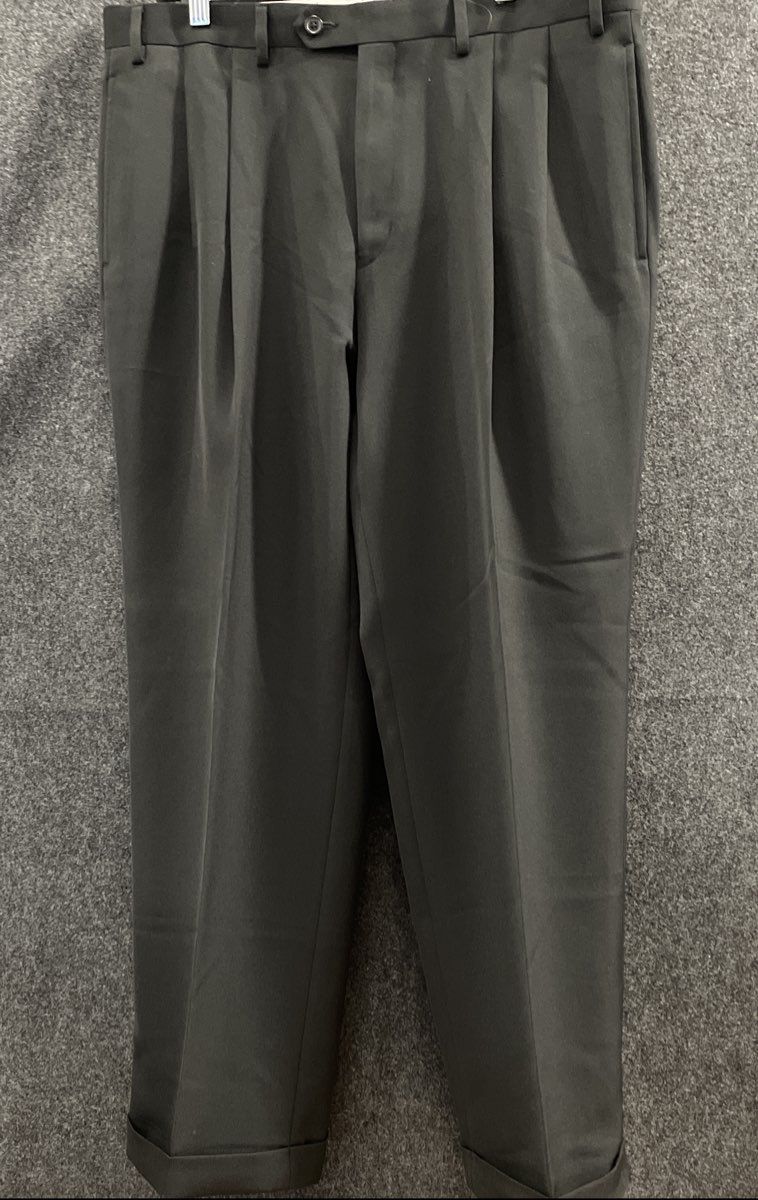 Lauren Ralph Lauren Men's Black Pleated Cuffed Dress Pants Sz 36x30 NWT