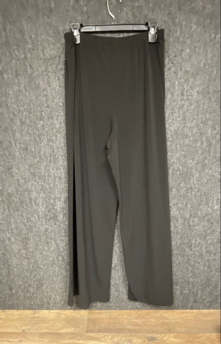 Bob Mackie Wearable Art Women's Black Wide Leg Elastic Waist Pants Sz L