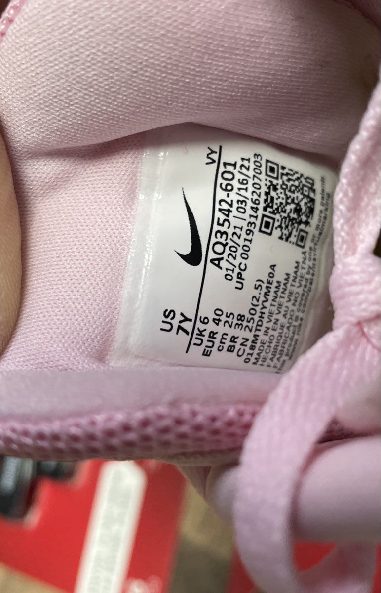 Nike Star Runner 2.0 Arctic Pink Metallic Silver Running Shoes Size 7Y