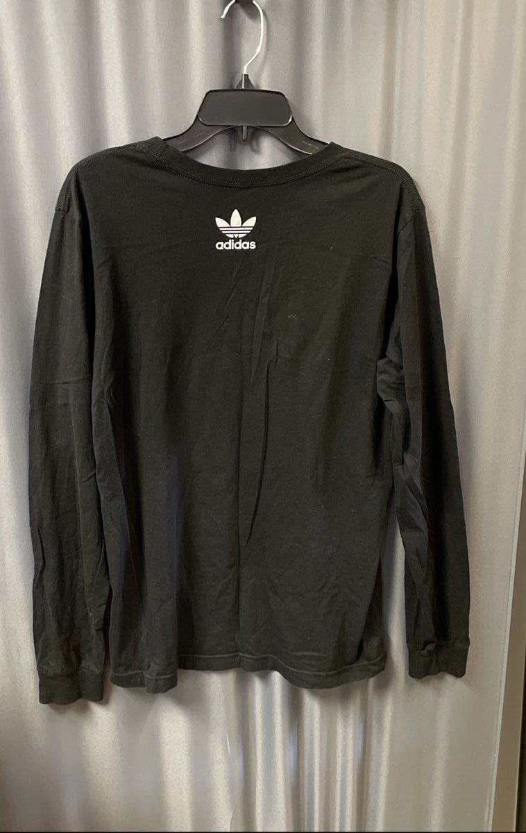 Adidas Men's Black Nite Jogger Cartoon Graphic Long Sleeve T-Shirt Size L