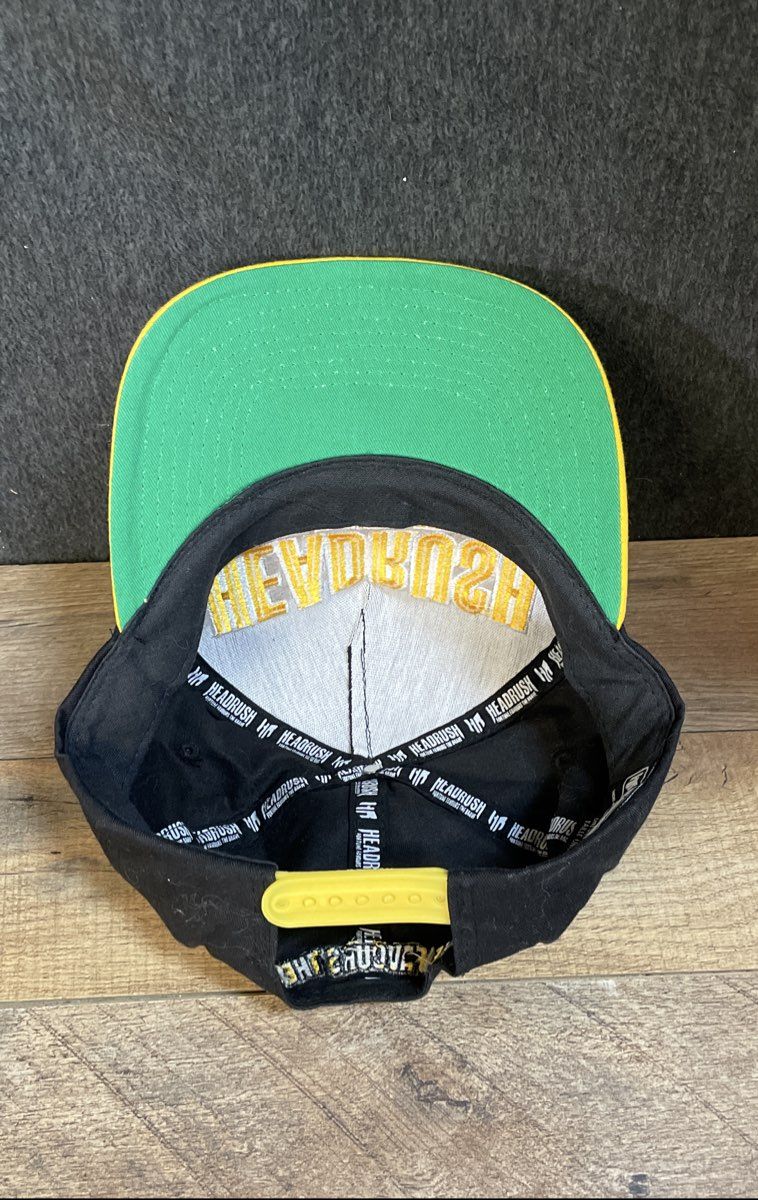Headrush Snapback Hat Black Yellow Zach DiPaolo Autographed Unauthenticated