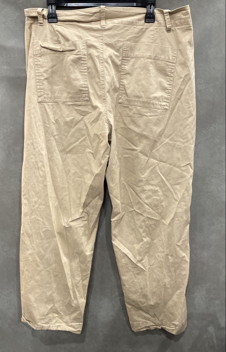 A New Day Women's Tan Khaki Stretch Cotton Lyocell Blend Chino Pants Size 16