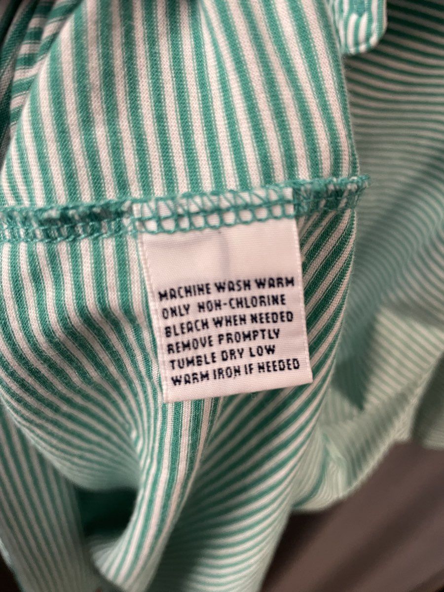 Polo Golf Ralph Lauren Men's Green Striped Vintage Lisle Pima Cotton Polo Sz L