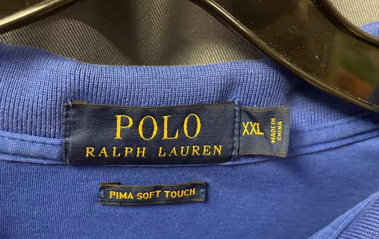 Polo Ralph Lauren Men's Blue Pima Soft Touch Short Sleeve Polo Shirt Sz XXL