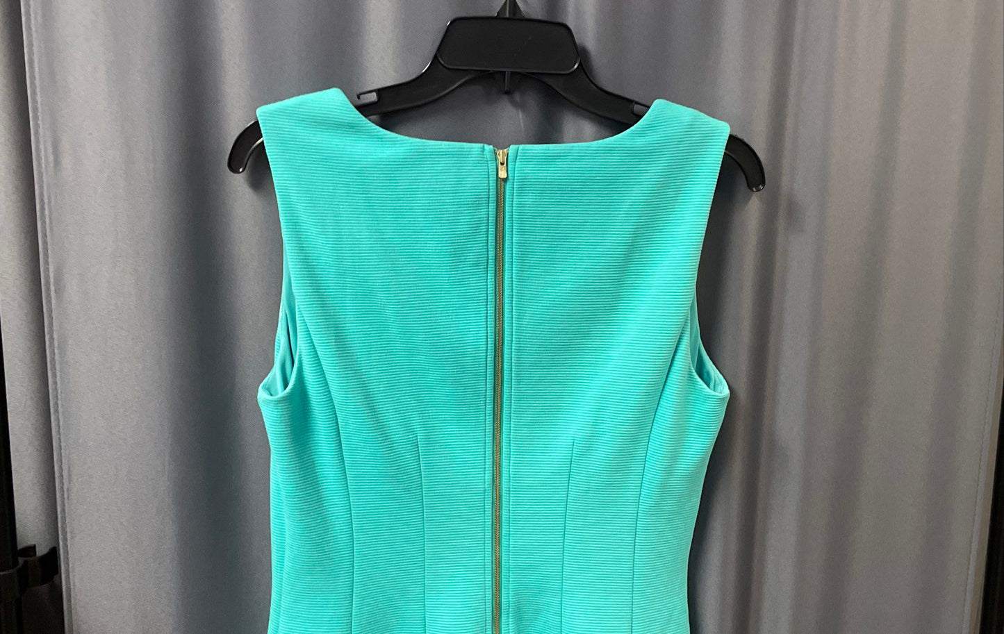 Lilly Pulitzer Women's Turquoise Knit Dress Sleeveless Textured Ribbed Sz M