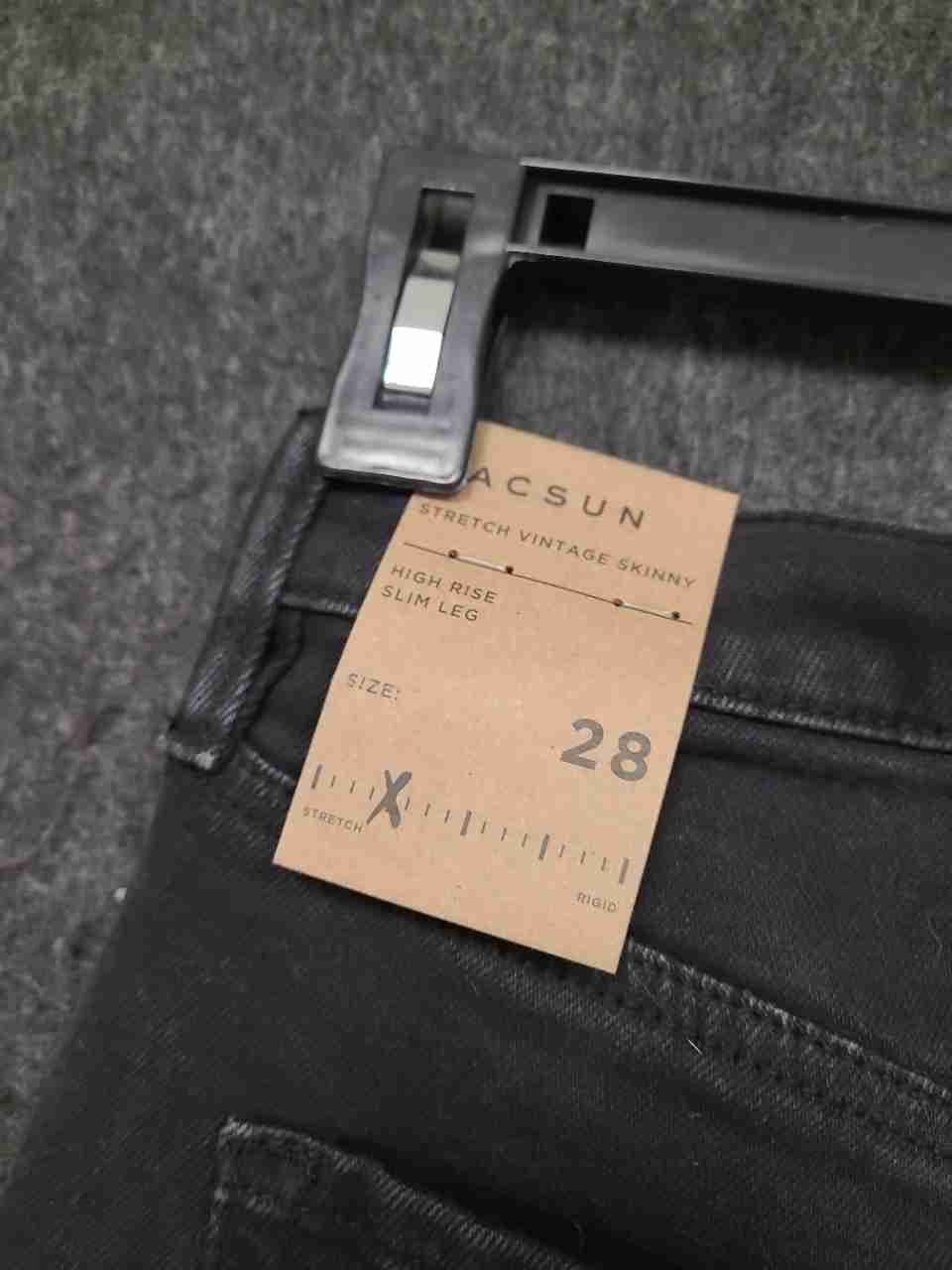 PacSun Women's Raven Black Stretch Vintage Skinny Jeans High Rise NWT Size 28