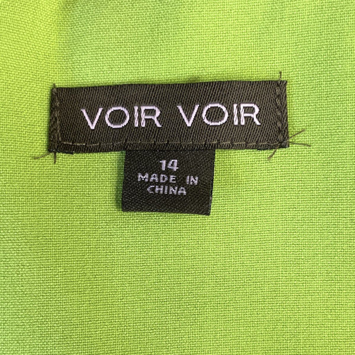 Voir Voir Women's Neon Green Black Geometric Colorblock Shift Dress NWT Sz 14