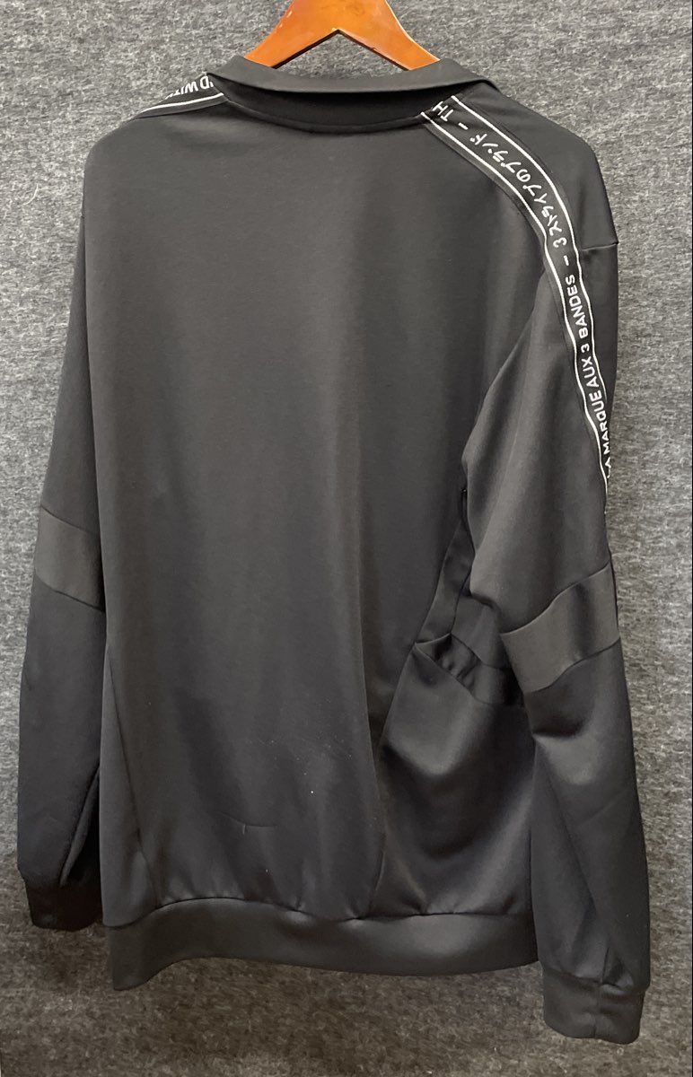 Adidas Men's Black Climalite Full Zip Track Jacket 3 Stripes Tape Logo Sz XL