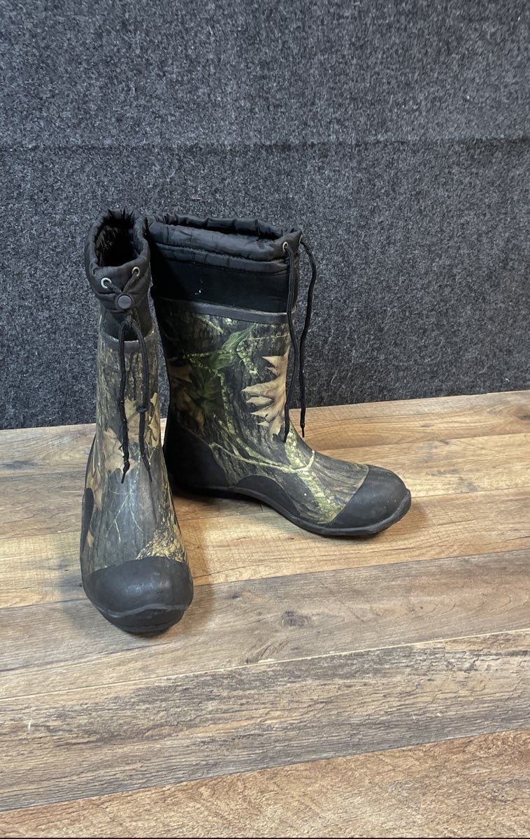 Itasca Stock 689200 Camo Rubber Winter Hunting Boots Size 8