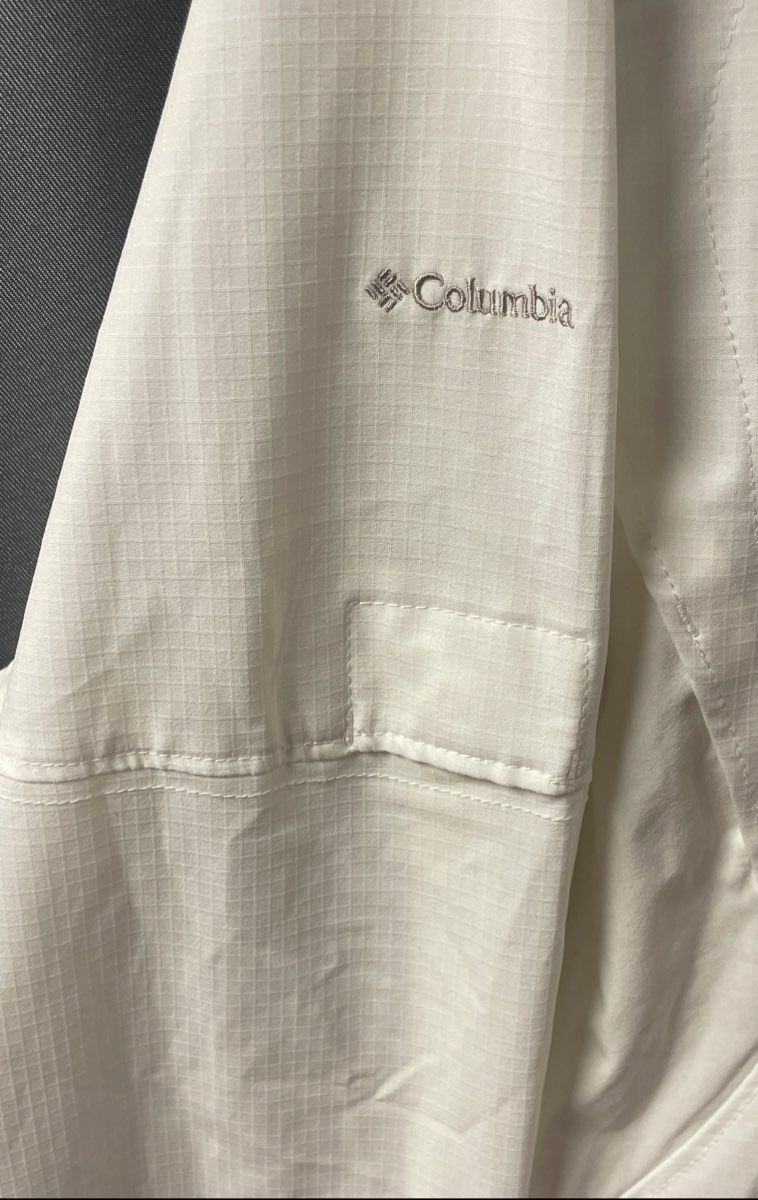 Columbia Women's White Omni-Shade Long Sleeve Button Up Hiking Shirt Sz XL