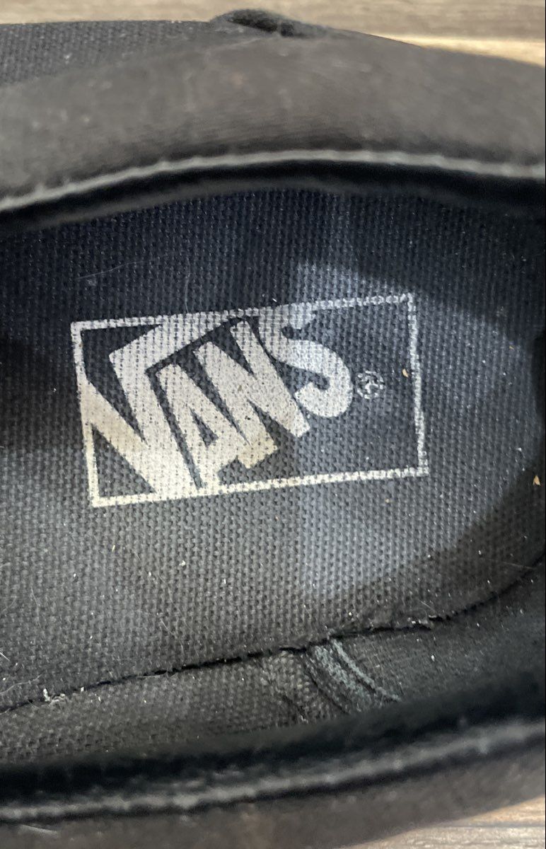 Vans Classic Slip-On Tonal Black Checkerboard Canvas Shoes Men's Size 14