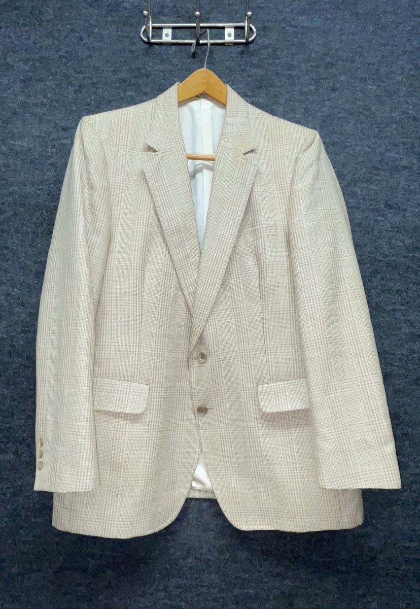 Vintage 80s Kingsridge Men's Plaid Blazer & Sansabelt Brown Pants Suit Set