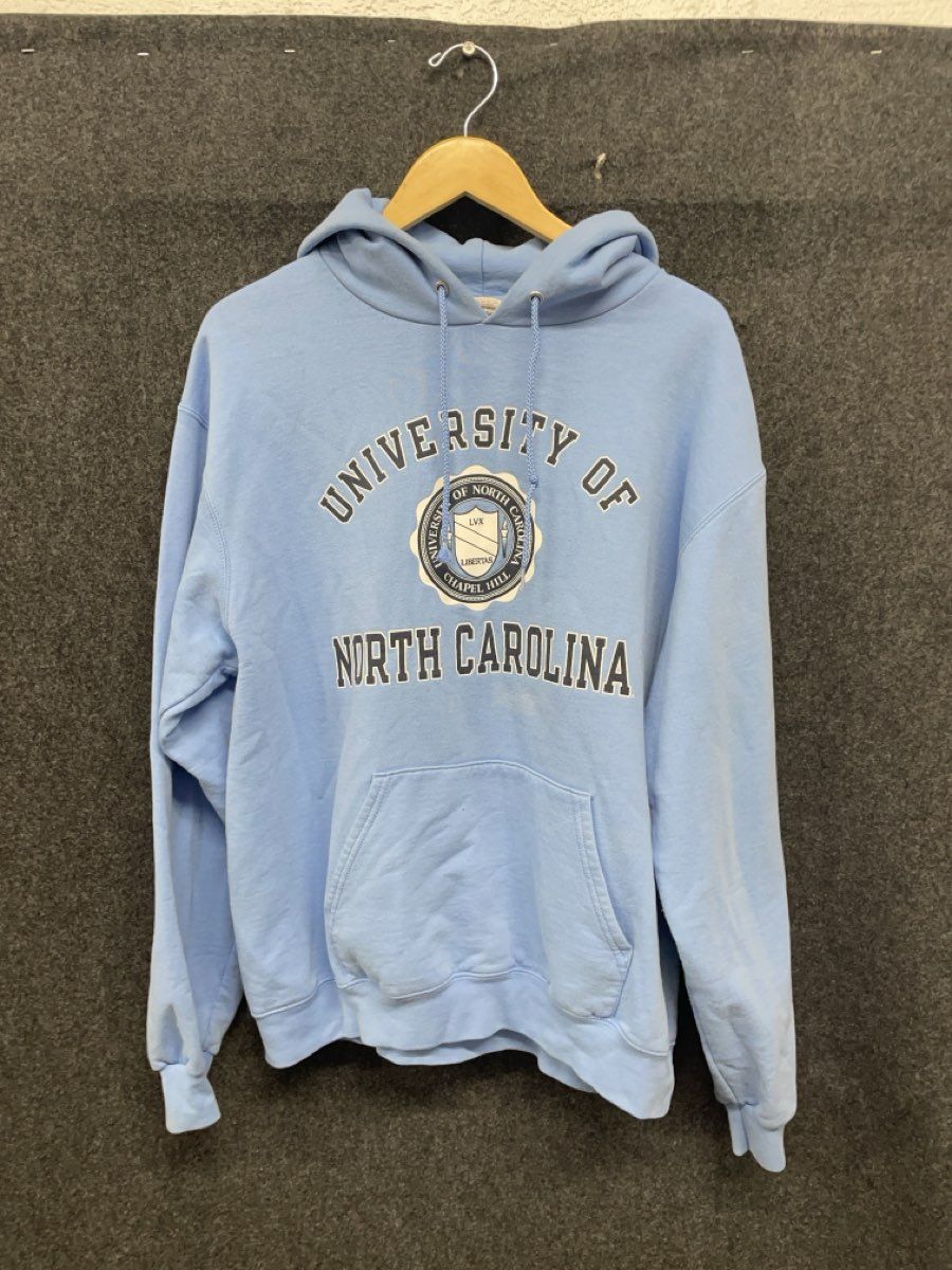 Champion Men's UNC University of North Carolina Hoodie Sweatshirt Blue Sz L