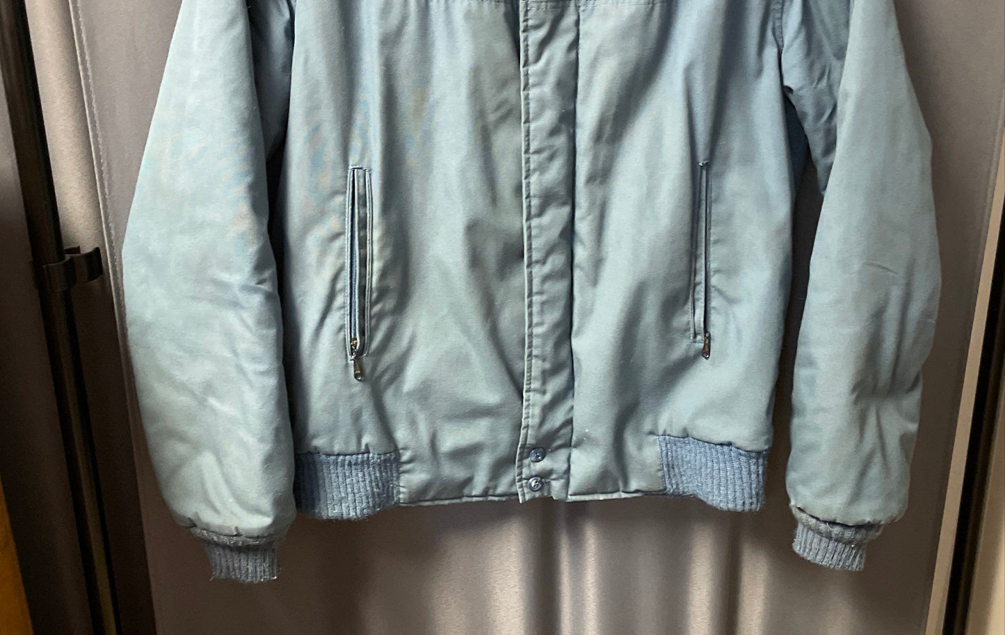 Vintage 70s Varsity by Catalina Blue Quilted Lined Derby Jacket Sz 38 USA