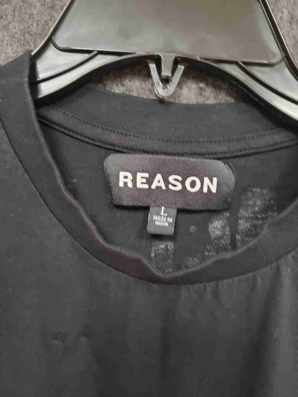 Reason Men's Black Stay True Count Your Blessings Rhinestone Graphic T-Shirt L