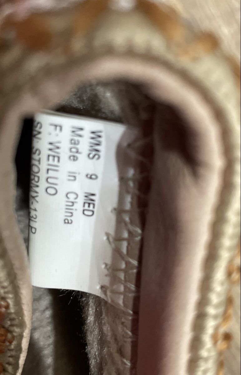 Mudd Stormy-13LP Tan Faux Suede Platform Slipper Mule Women's Size 9