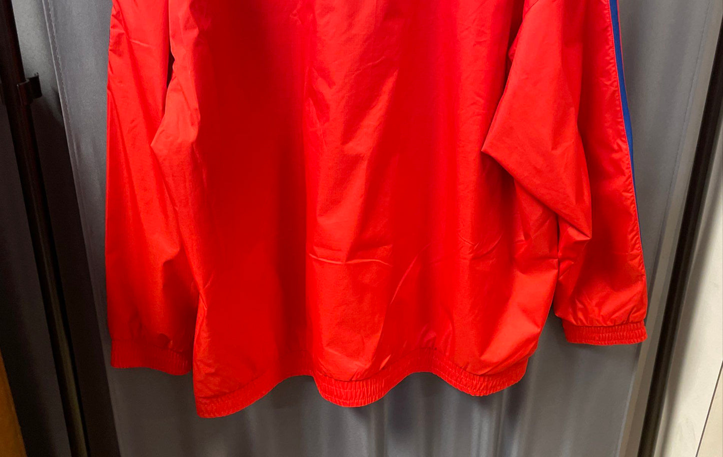 Adidas Men's Active Red 3D Trefoil 3-Stripe Track Top Windbreaker Sz 2XL NWT