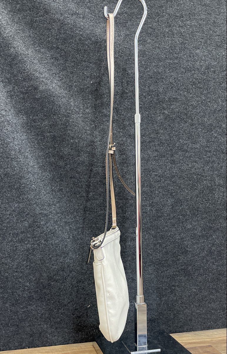 Guess Off-White Monogram G Logo Crossbody Bag Gold Hardware Purse