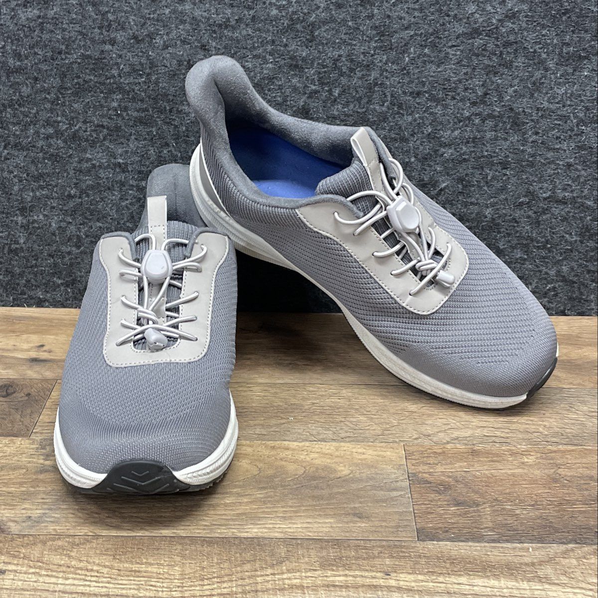 Dr. Comfort Finch Grey Mesh Bungee Lace Walking Sneakers Men's Size 10.5W