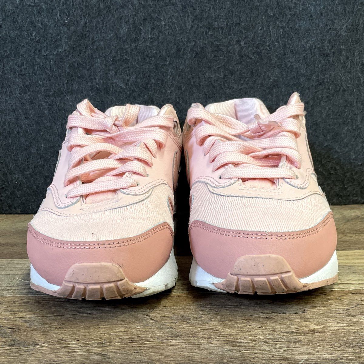 Nike Air Max 1 SE GS Storm Pink Running Lifestyle Sneakers Size 6Y