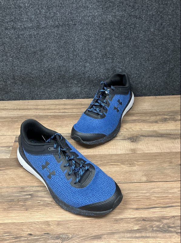 Under Armour Charged Rogue Blue Black Men's Running Shoes Size 12