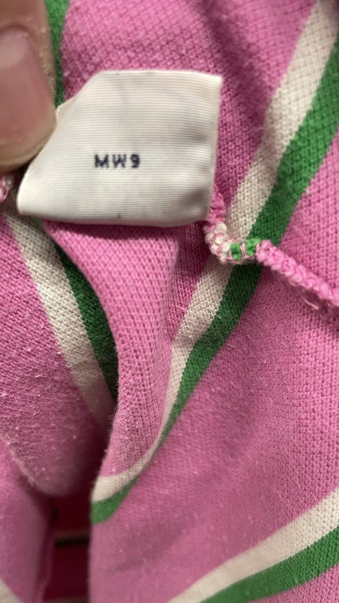 Vintage 90s Polo Ralph Lauren Men's Pink Striped Short Sleeve Polo Shirt Sz L