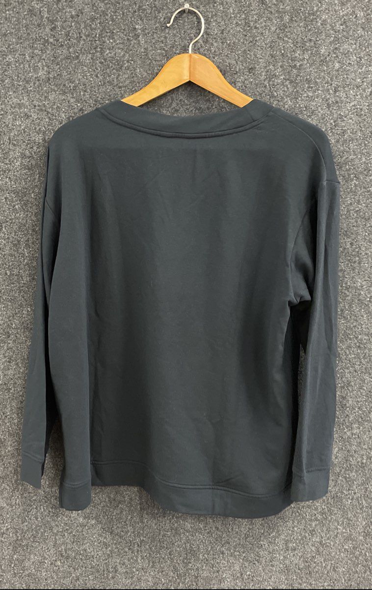 Orvis Women's Black Cozy V-Neck Long Sleeve Sweatshirt Pullover NWT Sz XL