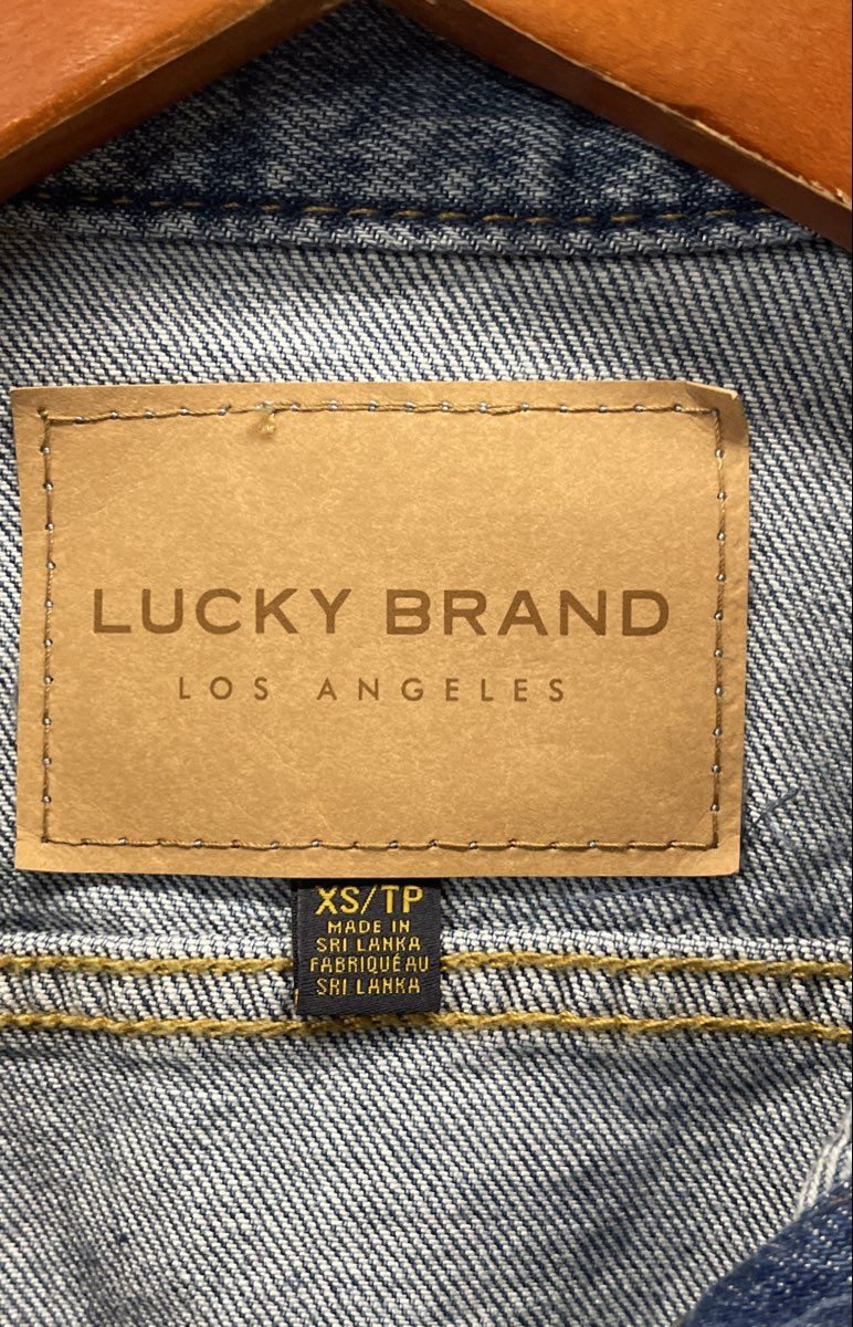 Lucky Brand Women's Blue Denim Trucker Jacket Light Wash NWT Sz XS
