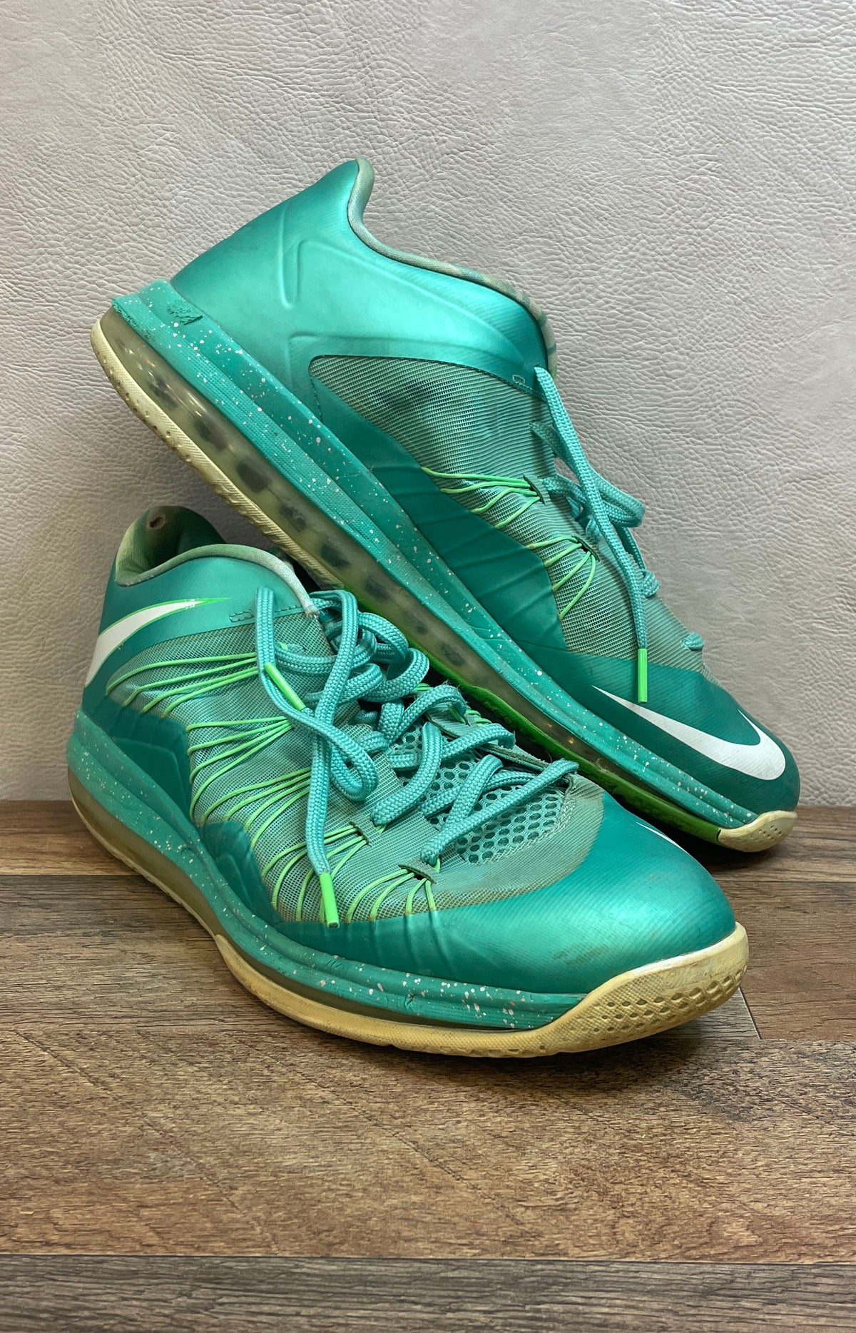 Nike LeBron X Low Easter Crystal Mint Basketball Shoes Men's Size 13