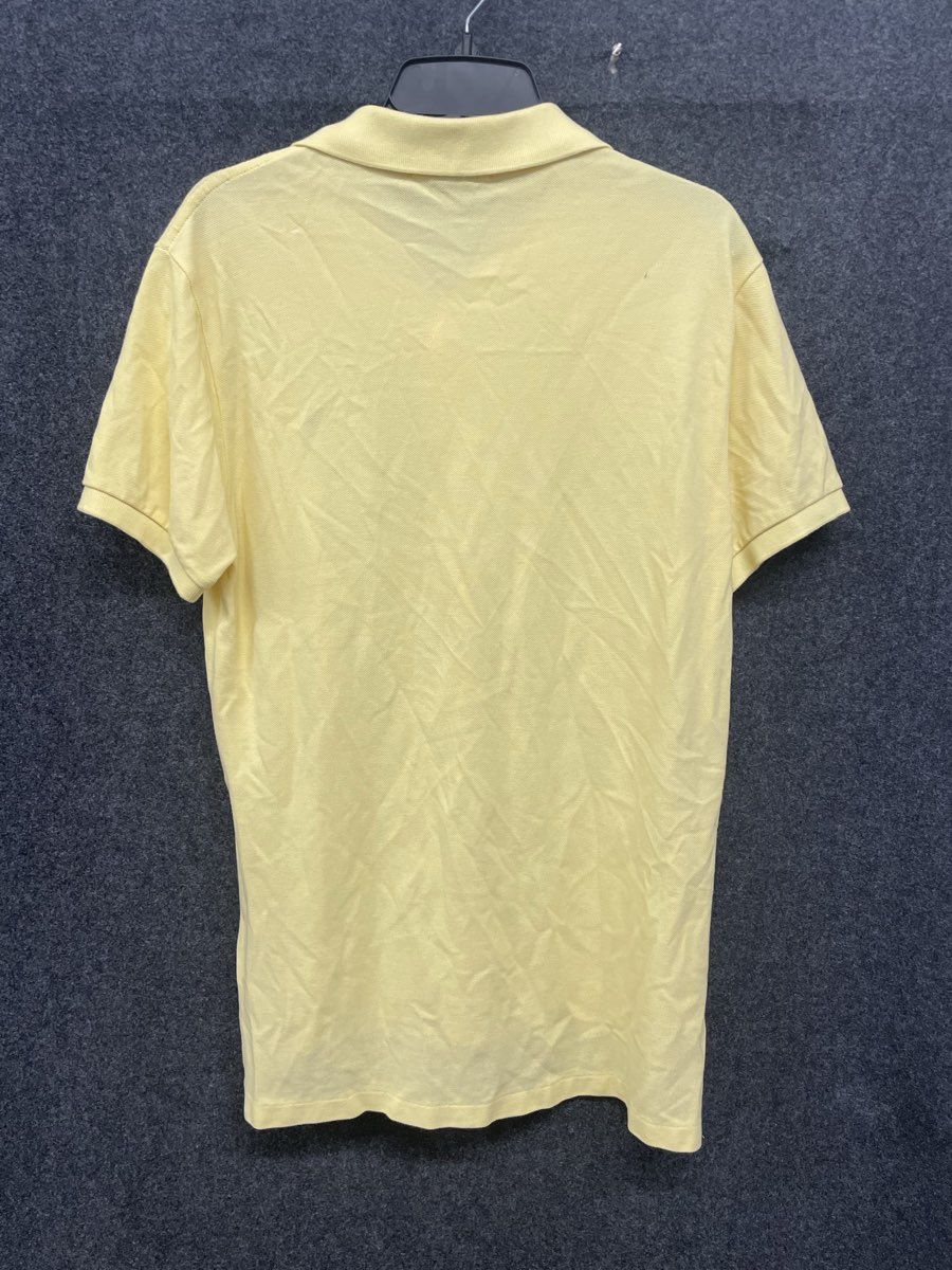 Polo Ralph Lauren Men's Polo Shirt Yellow Custom Fit Cotton Pique Size Medium