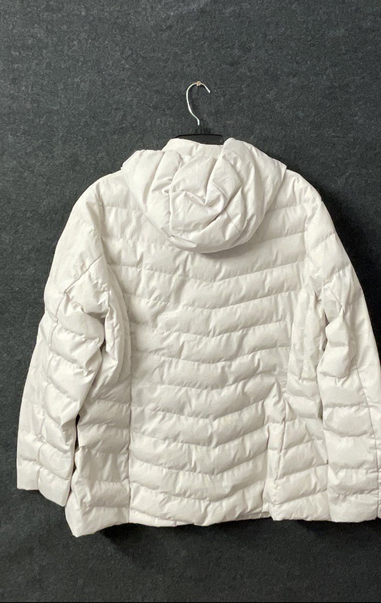 32 Degrees Heat Women's Puffer Jacket White Quilted Full Zip Hooded XL