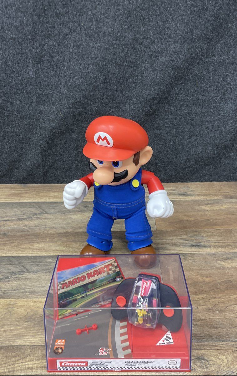Carrera RC Mini Mario Kart & It's-A Me Mario Figure Lot Nintendo Toys