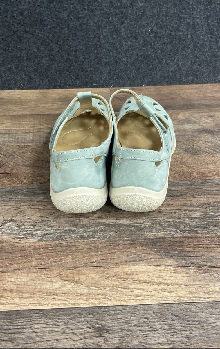 Hotter Martha Green T-Strap Mary Jane Walking Shoes Women's Size 7.5
