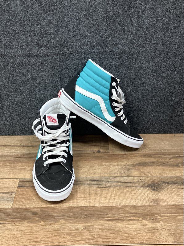 Vans Sk8-Hi Black Teal High Top Skate Sneakers Men's Size 10
