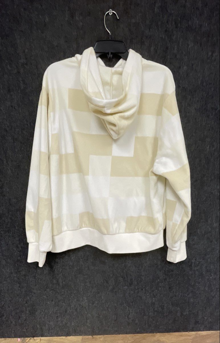 Vans Men's Hoodie White Cream Checkerboard Geometric Pullover Sz Small