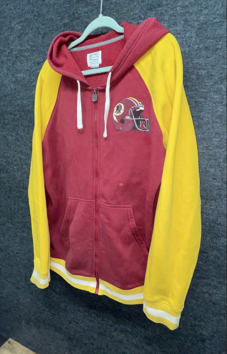 NFL Pro Line Fanatics Men's Washington Redskins Burgundy Full Zip Hoodie Sz XL