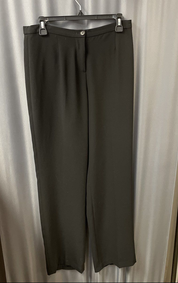 Pendleton Women's Black Straight Leg Slacks Career Trousers Elastic Back Sz 8