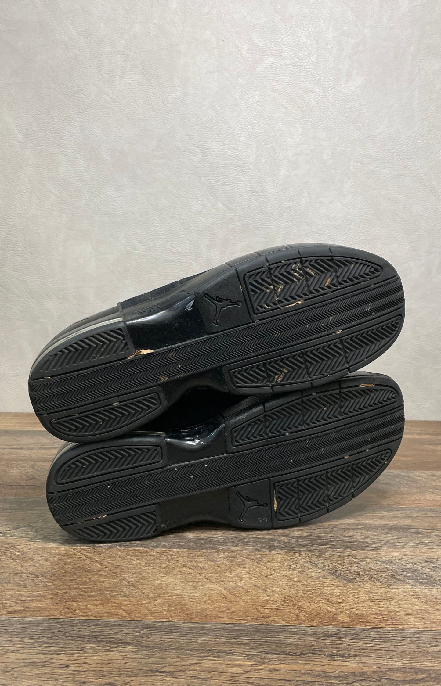 Nike Jordan Team Elite II Low Triple Black Basketball Shoes Men's Size 11