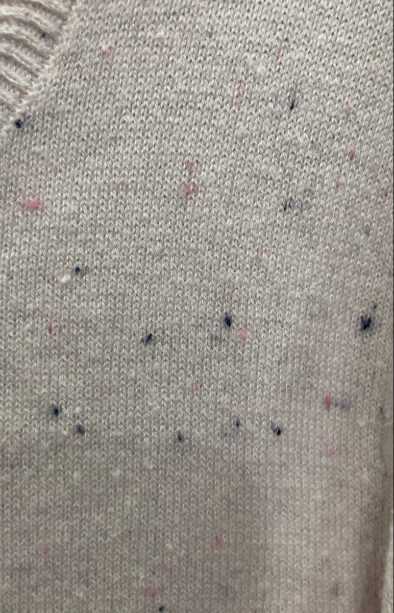 Talbots Women's Pink Confetti Fleck Knit Crewneck Sweater Sz L