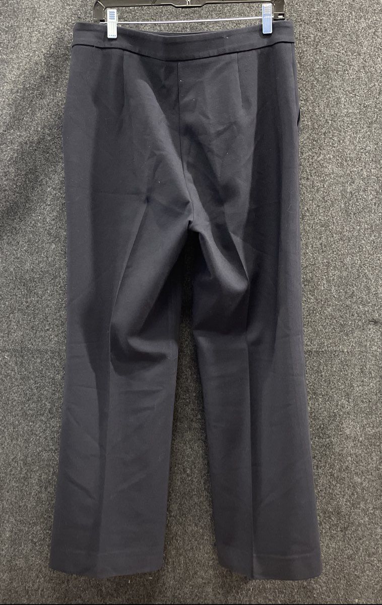 Ann Taylor Women's Black Wide Leg Sailor Button Trousers Gold Hardware Size 10