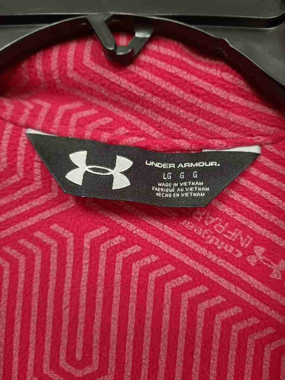 Under Armour Women's Pink ColdGear Infrared Fitted Full Zip Jacket Size L