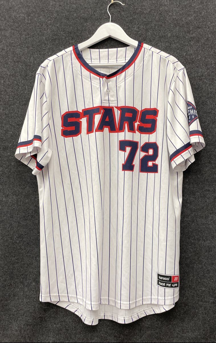 Marucci St Louis Stars Negro League Tribute Baseball Jersey Pinstripe #72 Sz L